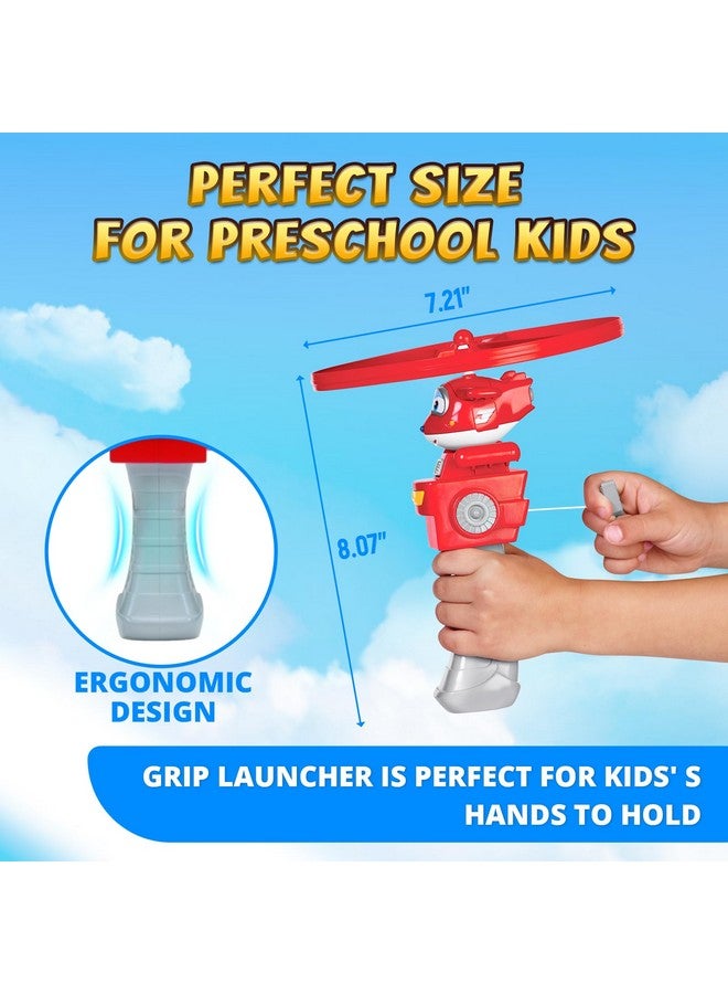 Super Wings Flying Toys, Jett Flying Toys for Kids Ages 3-5 4-8, Fun Outdoor Flying Disc Launcher Toys, Airplane Outside Flying Toys for Kids Boys Girls 3 4 5 6 7 8 Year Old - Image 5