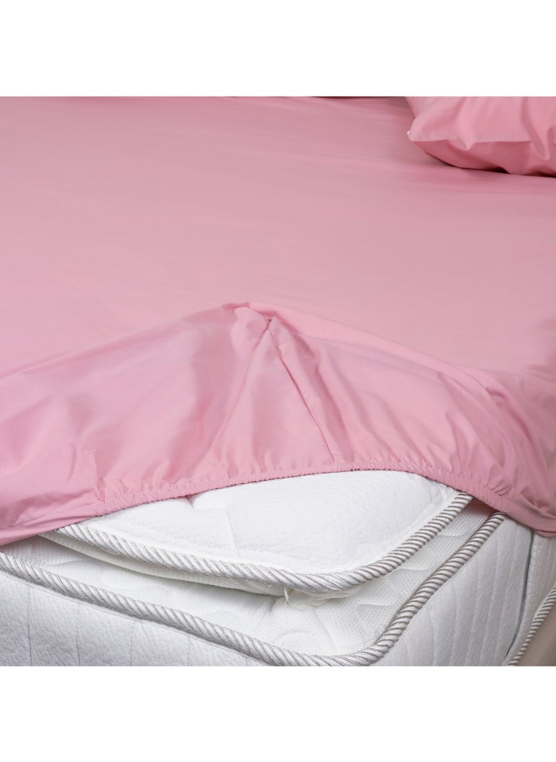 BedNHome Fitted Bed Sheet Set, 100% Egyptian Cotton, 250Tc, Kashmir ,2Pillowcases. 200X200Cm  - Image 2