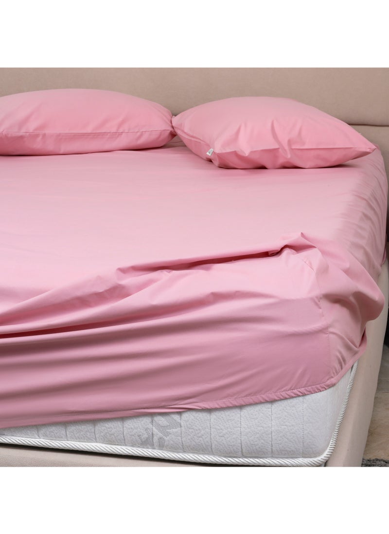 BedNHome Fitted Bed Sheet Set, 100% Egyptian Cotton, 250Tc, Kashmir ,2Pillowcases. 200X200Cm  - Image 3