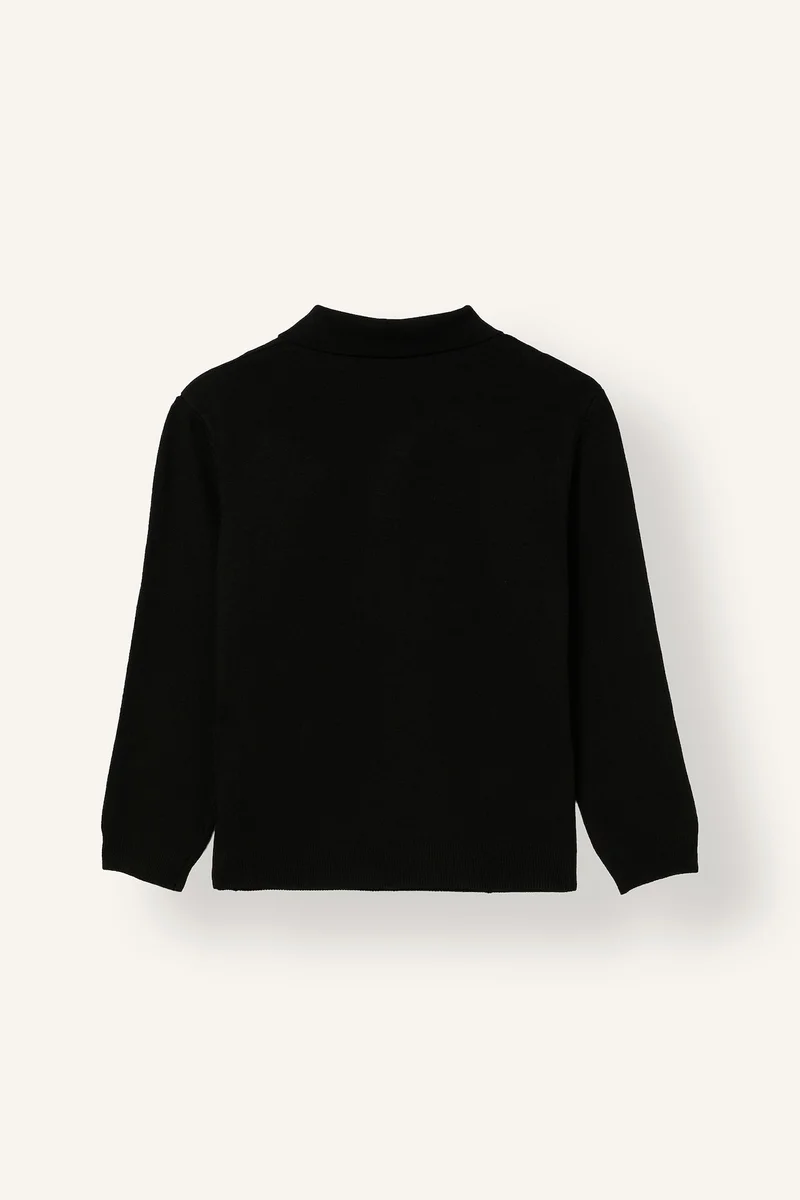 ديفاكتو Boy Regular Fit Polo Collar Pullover