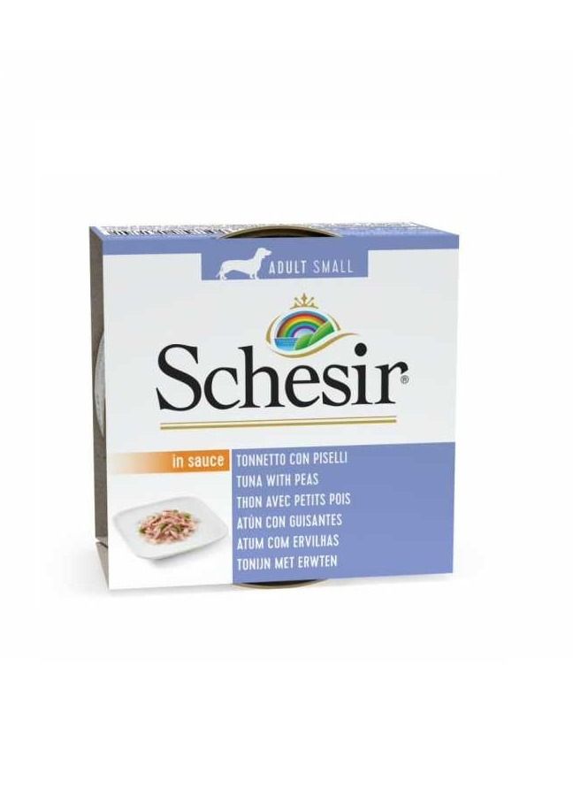 Schesir تونة مع البازلاء طعام رطب للكلاب الصغيرة البالغة - Image 1