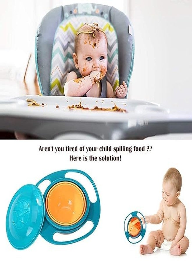 MAKE A WISH Gyro Bowl for Toddlers-Baby Magic Bowl-360 Rotating for Kids Age 1 to 3 Years- Non Spill Resistant Bowls for Toddlers with Lid and Rotations, Container Mess Free Snack Bowls,Random Color - Image 5