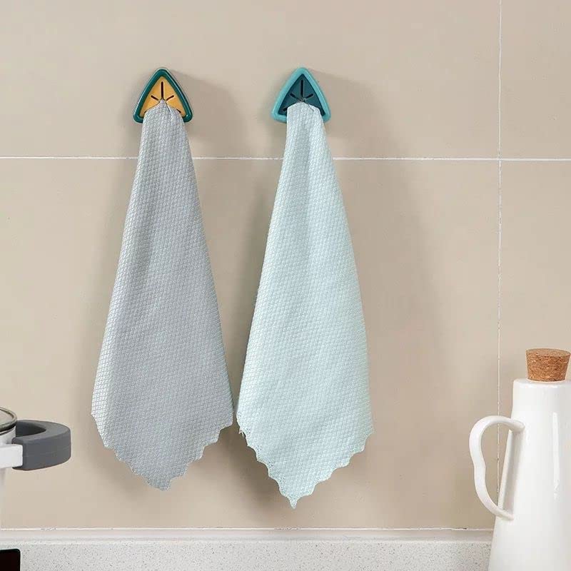 JRD® Self Adhesive No Drill Towel Wall Hooks for Kitchen and Bathroom (Pack of 4) - Image 4