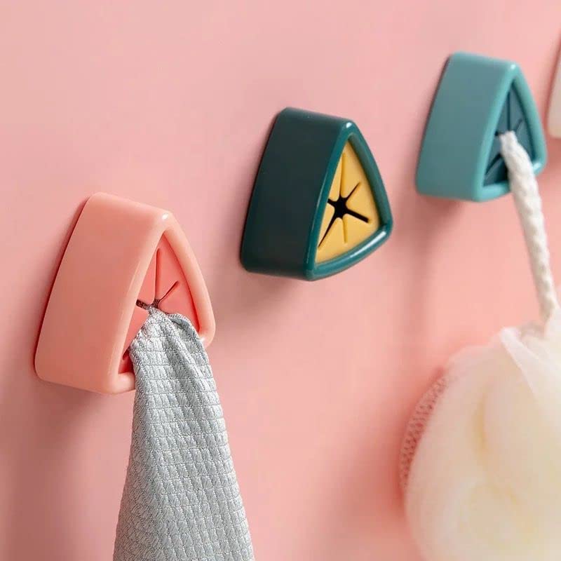 JRD® Self Adhesive No Drill Towel Wall Hooks for Kitchen and Bathroom (Pack of 4) - Image 1