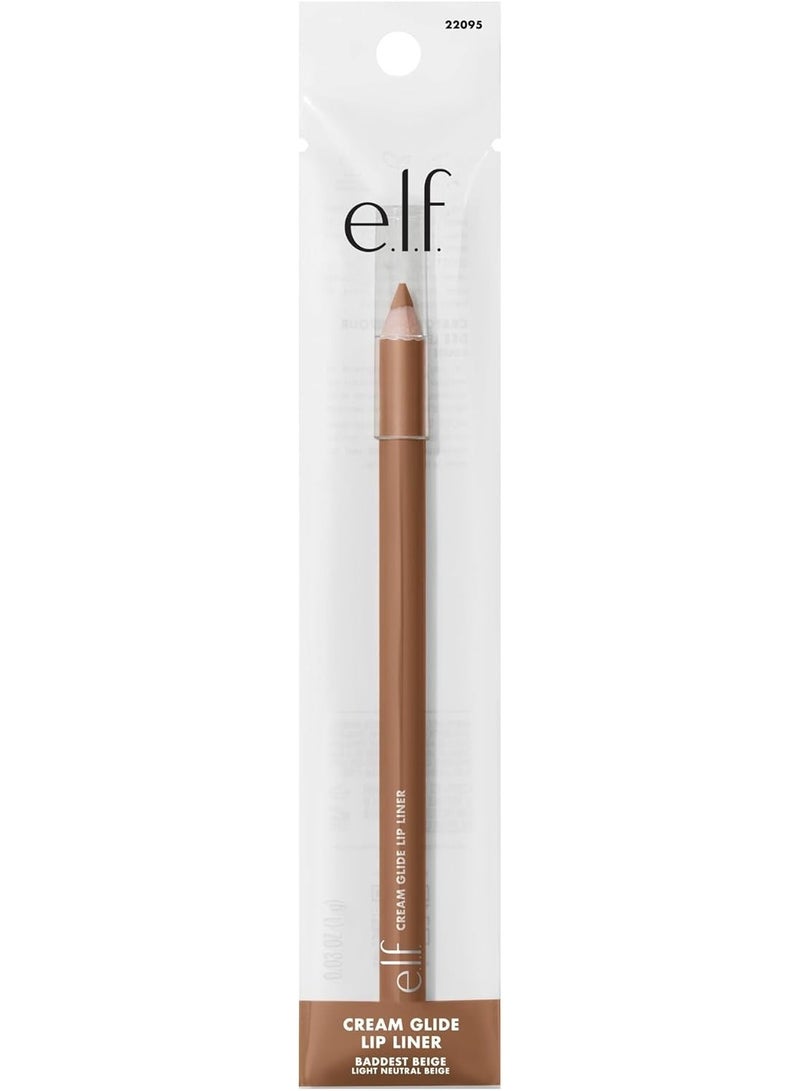 elf Cream Glide Lip Liner - Baddest Beige - Image 3