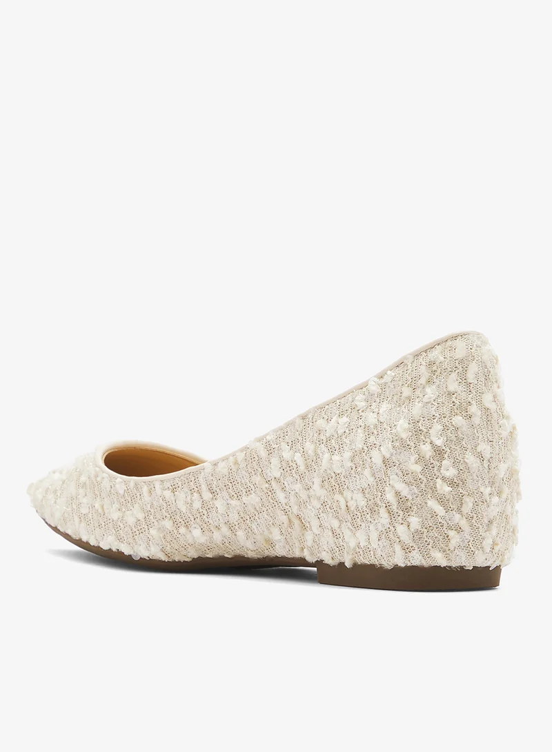 ELLA Sequin Detail Pointed Toe Ballet Flats