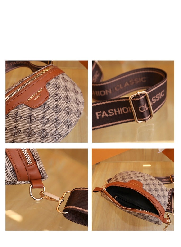 MIXDE 2-Piece Fashion Crossbody Bag With Wallet Set 25*15*8CM Khaki  - Image 3