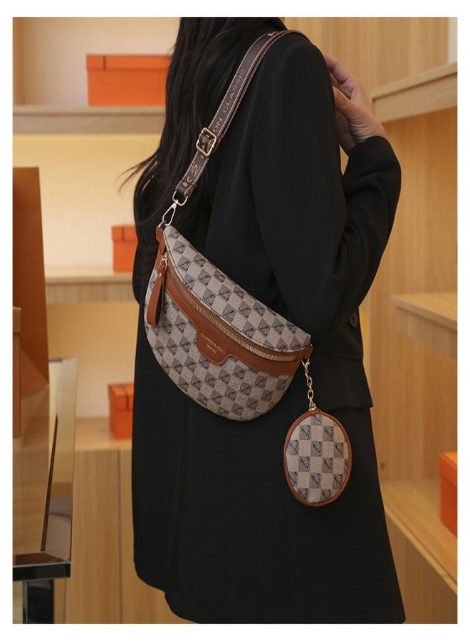 MIXDE 2-Piece Fashion Crossbody Bag With Wallet Set 25*15*8CM Khaki  - Image 5
