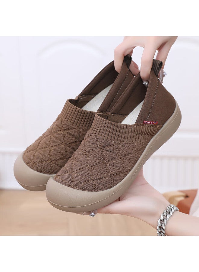 Footoppo Slip-on Casual Shoes For Women, Spring And Autumn Comfortable Soft-soled Canvas Shoes, Ultra-light Old Beijing Style Mom Shoes For Summer - Image 2
