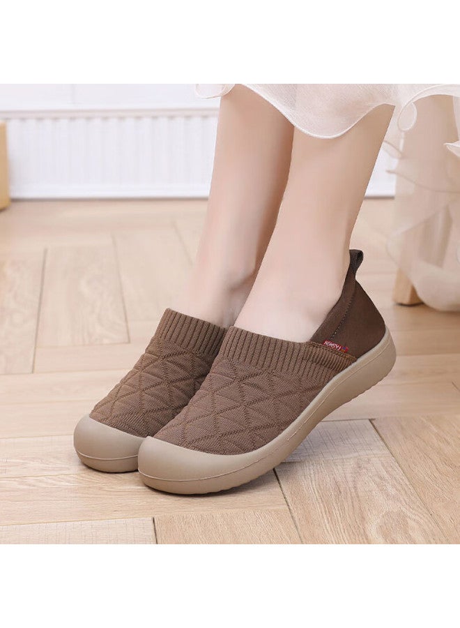 Footoppo Slip-on Casual Shoes For Women, Spring And Autumn Comfortable Soft-soled Canvas Shoes, Ultra-light Old Beijing Style Mom Shoes For Summer - Image 3