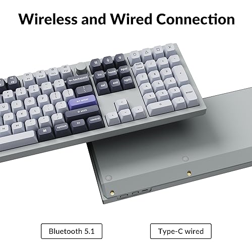 Keychron Q6 Pro Full Aluminum Wireless Bluetooth Custom Mechanical Keyboard, Full-Size QMK/VIA Programmable Knob KSA Double-Shot PBT Keycap Hot-Swappable Brown Switch, Mac Windows Linux - Grey - Image 3