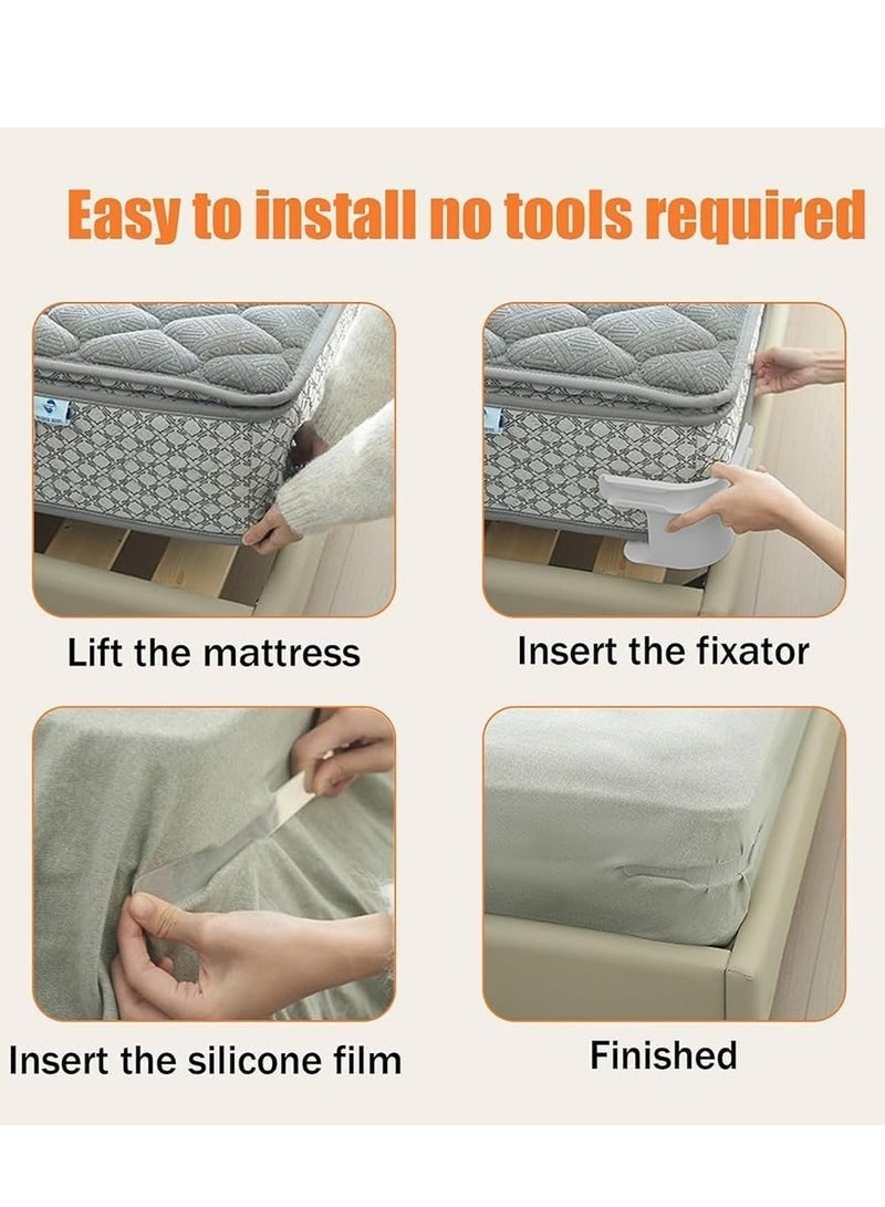 Arabest Bed Sheet Holder Set, Sheet Straps, Fitted Sheet Straps Keep Sheets Tight, Adjustable Bed Sheet Holder Clips, Non-Slip Lock Sheet Clips Fits All Mattresses for Home, Hotel, Dorm (4 Pack) - Image 5