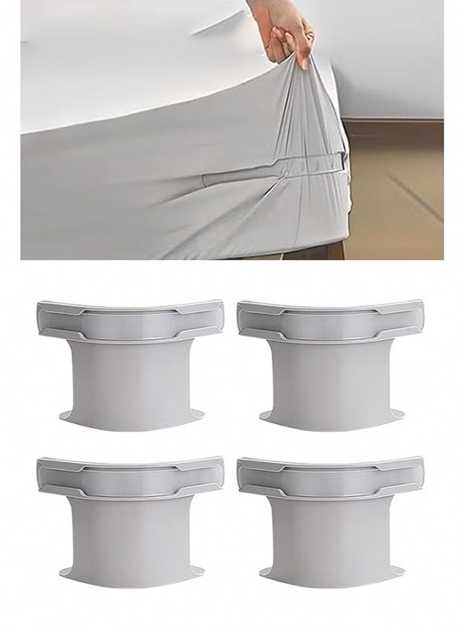 Arabest Bed Sheet Holder Set, Sheet Straps, Fitted Sheet Straps Keep Sheets Tight, Adjustable Bed Sheet Holder Clips, Non-Slip Lock Sheet Clips Fits All Mattresses for Home, Hotel, Dorm (4 Pack) - Image 1