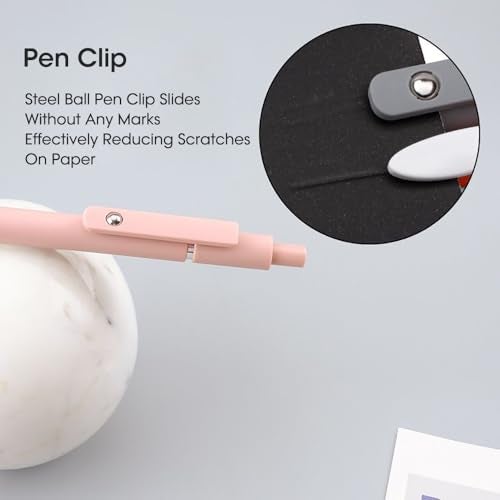FIOVER Gel Pens, 10pcs 0.5mm Quick Dry Black Ink Fine Point Smooth Writing Pens for Journaling Note Taking High-End Series Ballpoint for Office School Supplies(10pcs Morandi) - Image 4