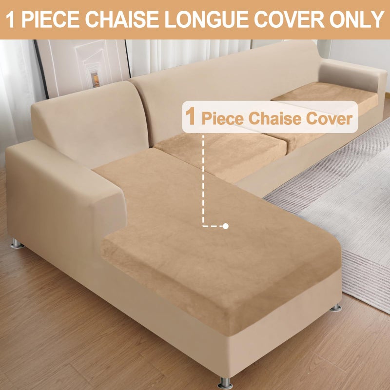 Bt.WA Cover Cover 1 قطعة صالة صالة تغطية مخملية الأريكة الأريكة الأريكة تغطي حامي الأثاث Slipcovers Sofa منفصل لحيوانات الحيوانات الأليفة (Chaise أو Sofa 3 مقاعد) - Image 2