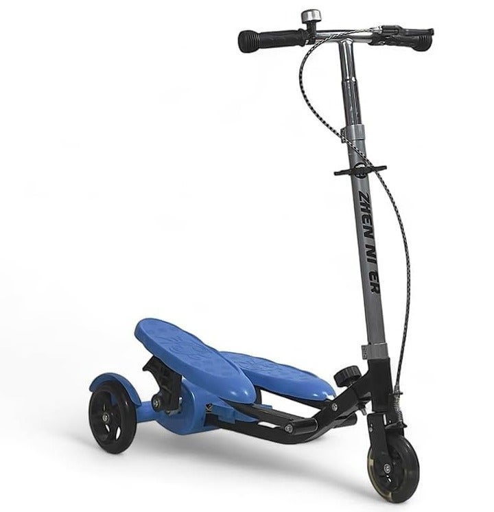 ALBADER Kids Scooter Pedal Scooter 3 Wheel Scooter with Front Brake LED Wheels Kids Scooter Large Size Kick Scooter for Kids Heavy Duty Scooter Supports 80KG Children Scooter with Lights Sounds Multi Color Scooter - Image 1