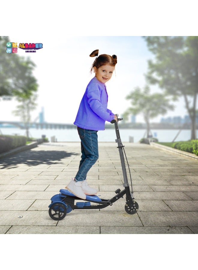 ALBADER Kids Scooter Pedal Scooter 3 Wheel Scooter with Front Brake LED Wheels Kids Scooter Large Size Kick Scooter for Kids Heavy Duty Scooter Supports 80KG Children Scooter with Lights Sounds Multi Color Scooter - Image 5