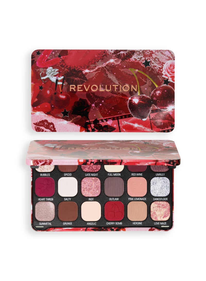 REVOLUTION Makeup Revolution Forever Flawless Eyeshadow Palette – Cherry Rebel - Image 4