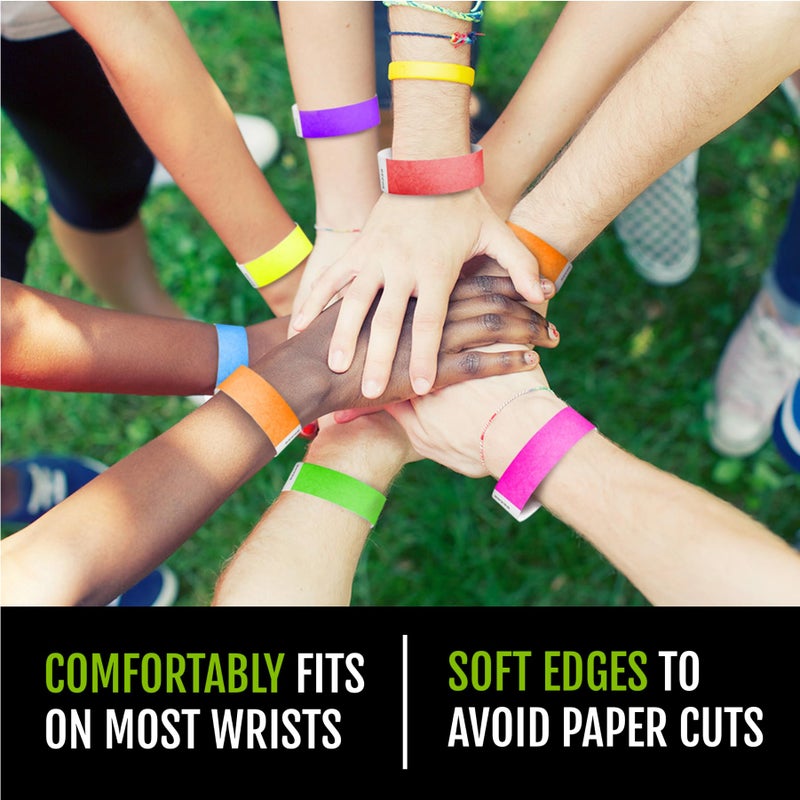 Wristco 700 WristCo Tyvek Wristbands for Events, 7-Color Variety Pack â€“ Tamper-Proof Design Prevents Reuse â€“ Premium-Grade Bracelets for Hospital & Medical ID, Party, VIP Identification - Image 5