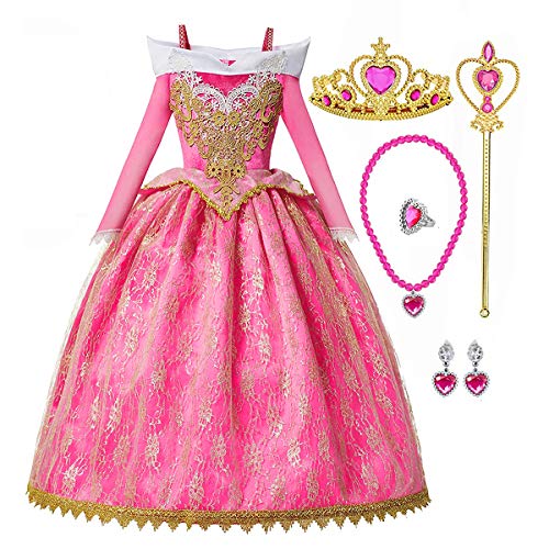 TYHTYM Princess Aurora Costumes Little Girls Sleeping Beauty Dress Up Cosplay Halloween Christmas - Image 1