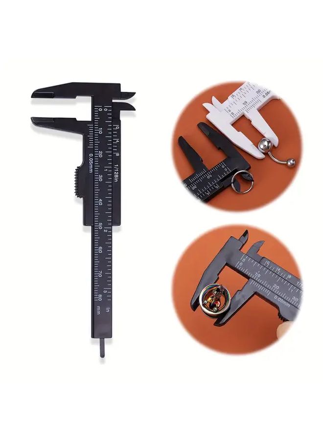 مجموعة متنوعة من 5 قطع من الفرجار البلاستيكي المدمج ذو الورنية، أداة قياس دقيقة للمجوهرات والأغراض الصغيرة - Image 2