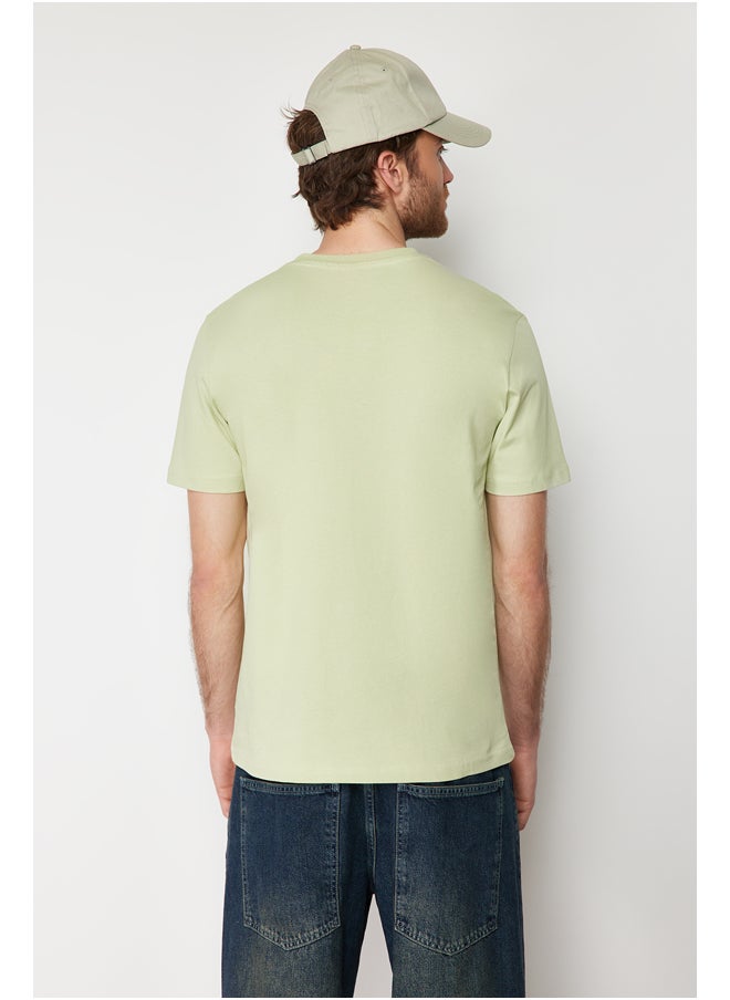trendyol - Mint Men's Slim Fit  Short Sleeve Crew Neck T-Shirt - Image 1