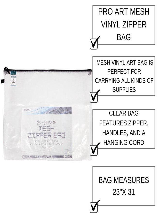 Pro Art Mesh & Vinyl Zipper Bag 23x31 - Image 2
