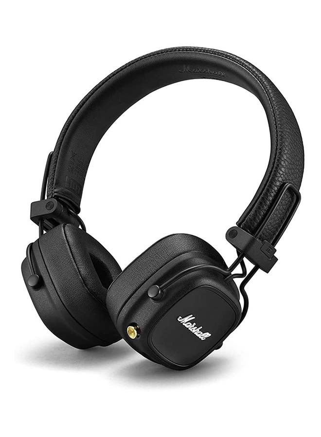 Marshall Major IV Foldable Bluetooth Wired/Wireless 80+ Hours of Playtime Headphones Black - Image 1