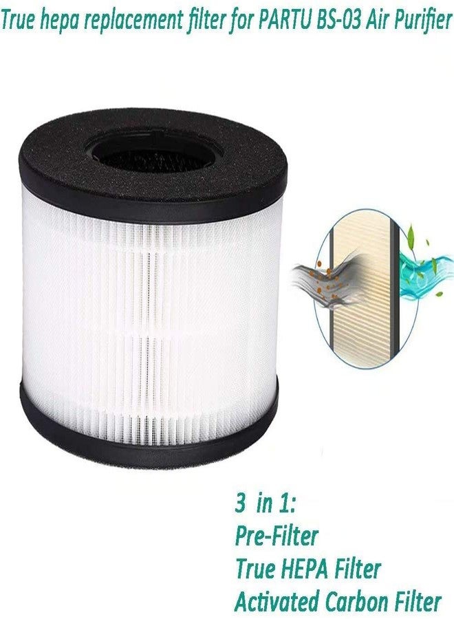 Anboo 1 Pack Replacement 3-in-1 HEPA Air Filter Compatible with PARTU and Slevoo BS-03 Air Purifier Part U & Part X - Image 4