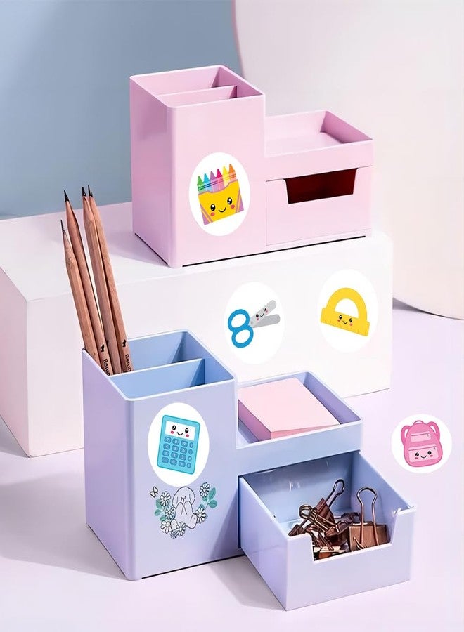 Hohamn 600 Pcs Welcome Back to School Stickers for Kids Teacher 1.5 Inch 16 Styles School Stickers Roll for Kids Teacher School Reward Classroom Supplies Stickers - Image 4