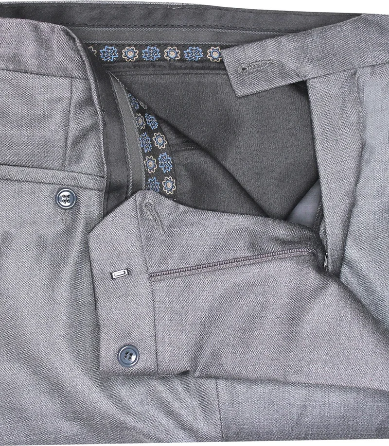 فاريتا Men's Light Gray Polyviscon Fabric Trousers