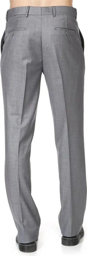 فاريتا Men's Light Gray Polyviscon Fabric Trousers