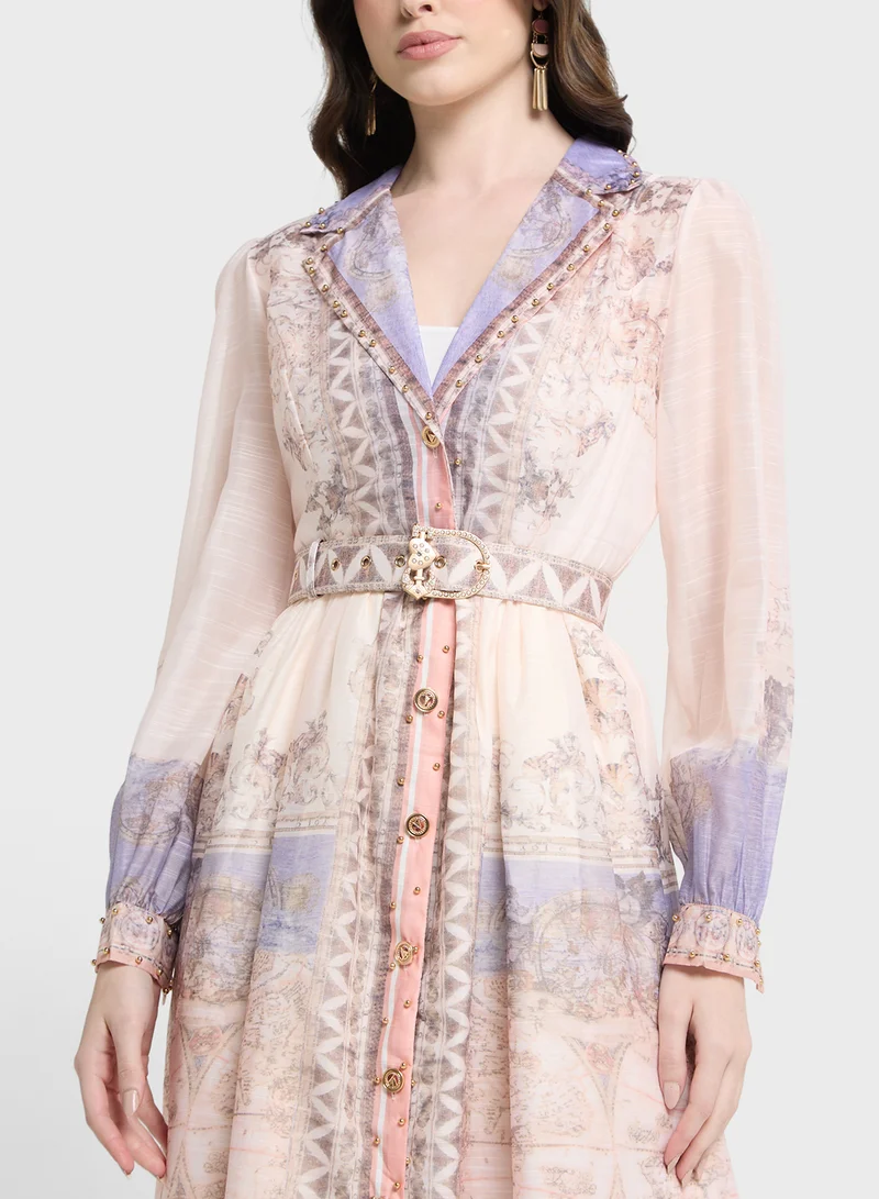 Khizana Printed Chiffon Dress