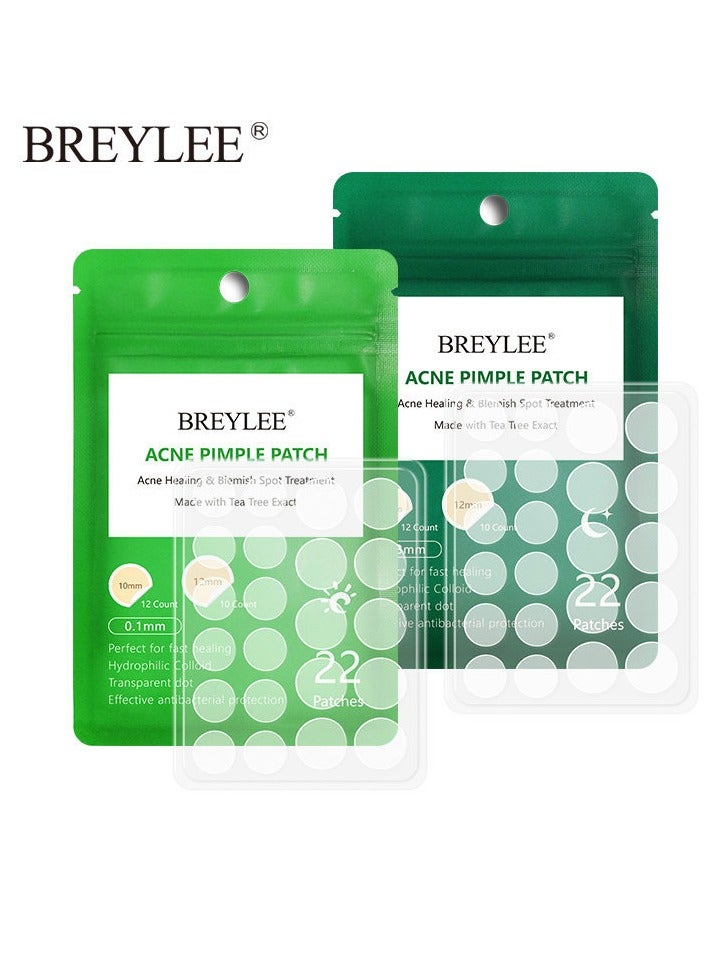 Breylee 2 pieces of clear acne patches for day and night use - Image 1