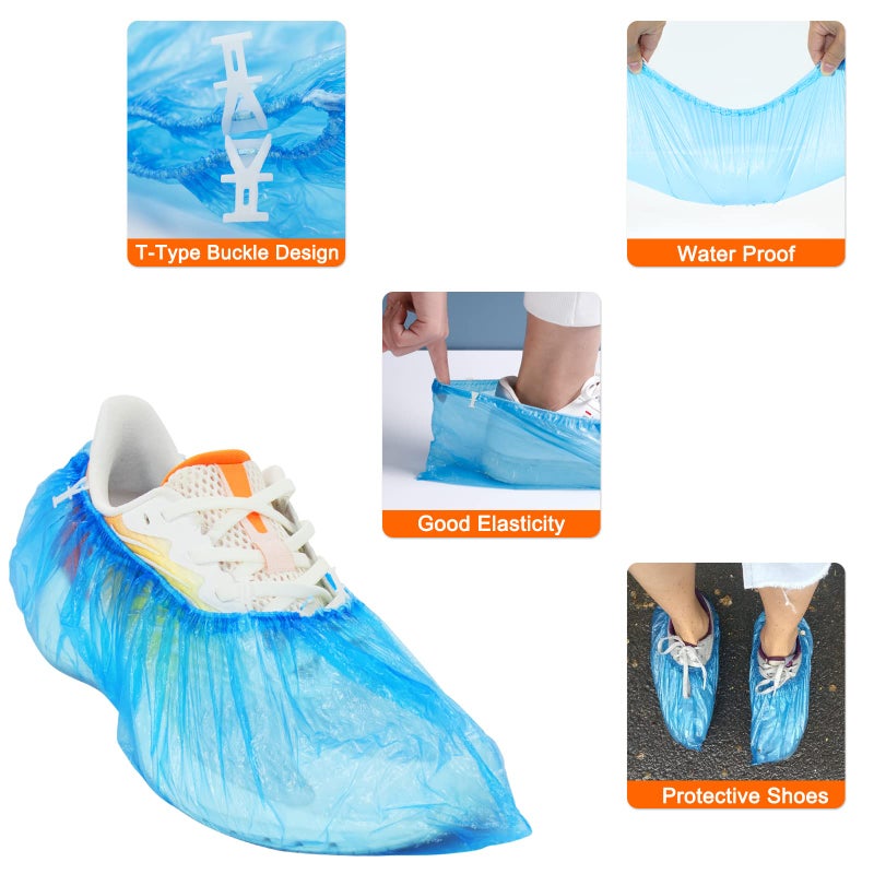 Blemoacha Shoe Covers Dispenser with 200pcs Disposable Shoe Covers Non Slip, Automatic Shoe Cover Machine,Fits Size Up to 11 US Men, for Home, Office, Factory, Supermarket, Gold - Image 3