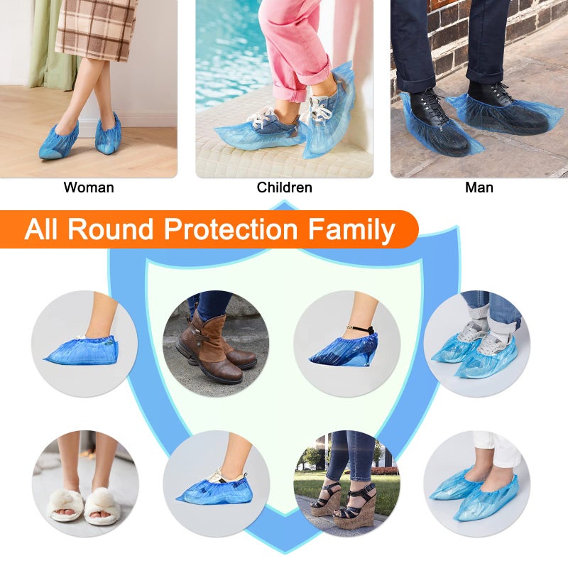 Blemoacha Shoe Covers Dispenser with 200pcs Disposable Shoe Covers Non Slip, Automatic Shoe Cover Machine,Fits Size Up to 11 US Men, for Home, Office, Factory, Supermarket, Gold - Image 5