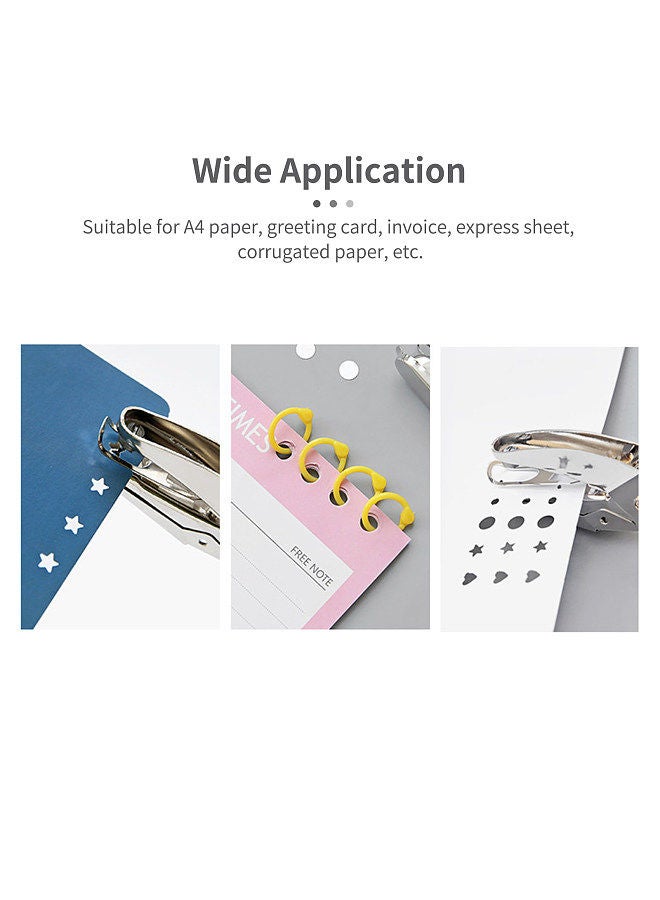 tenwin Handheld One-Hole Punch Single Hole Puncher Heavy Duty 8 Sheet Capacity for Binder Notebook Craft Paper Greeting Cards Scrapbook  - Image 5