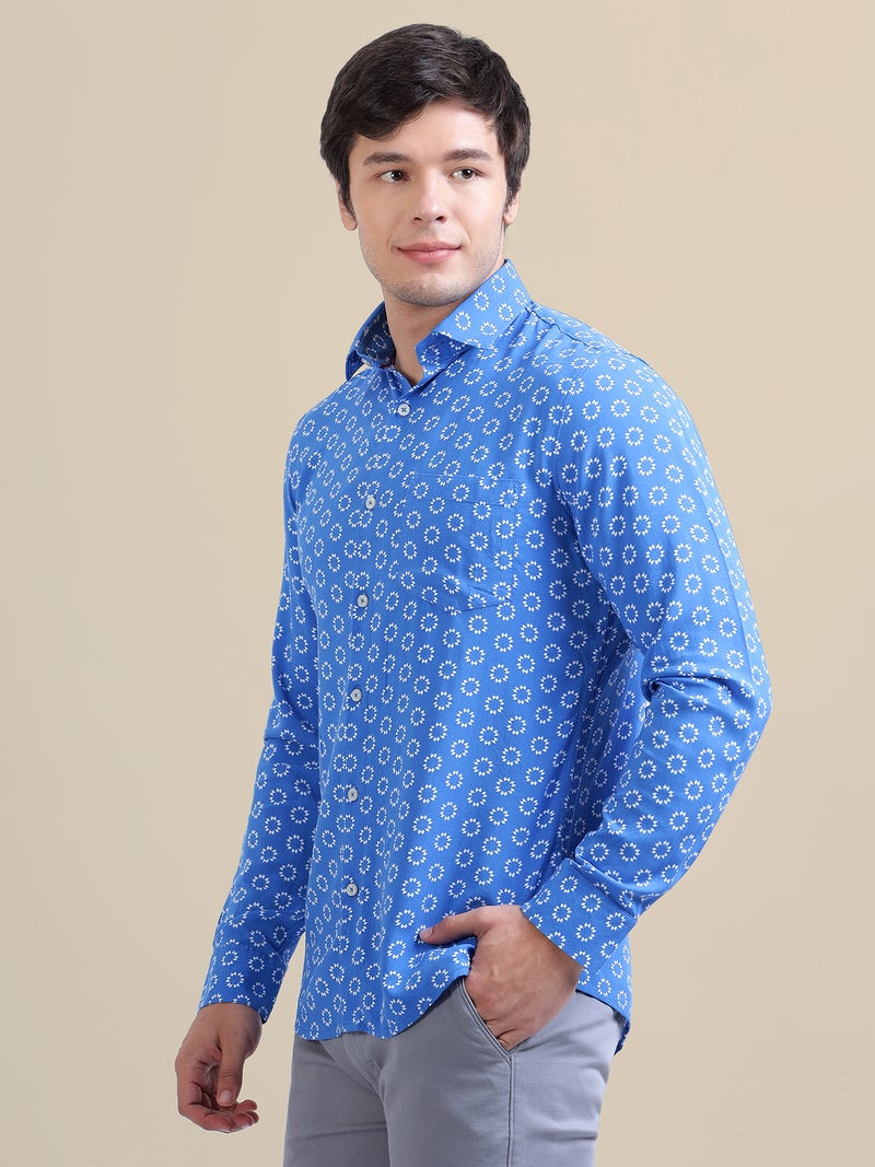 AMSWAN-MENS-RAYON-SHIRT-WITH-BLUE-BLOCK-PRINT - Image 5
