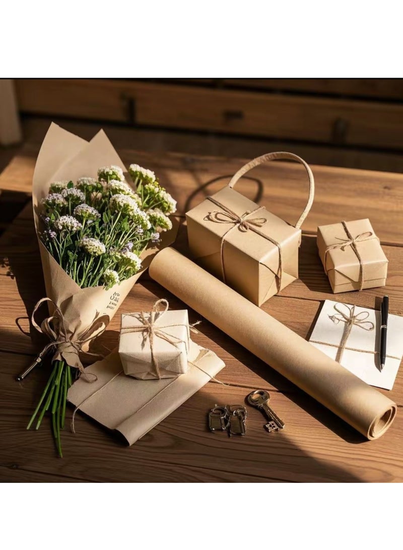 44cm Width Kraft Paper Wrapping Paper For Ramadan Eid Gift Packing Flower Parcel Package DIY Crafts - Image 2