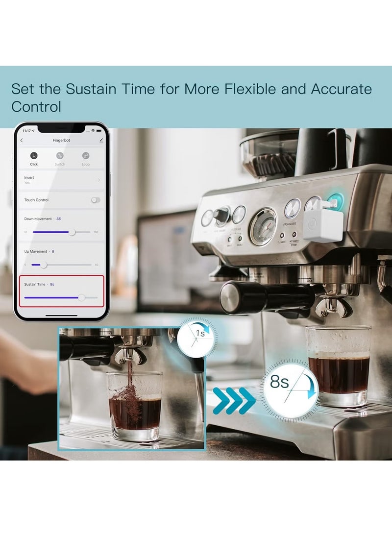 Fingerbot Smart Switch Button Pusher – No-Wiring Bluetooth App Control & Timer Function, Works with FingerBot Hub Mini for Expanded Smart Home Automation - Image 3