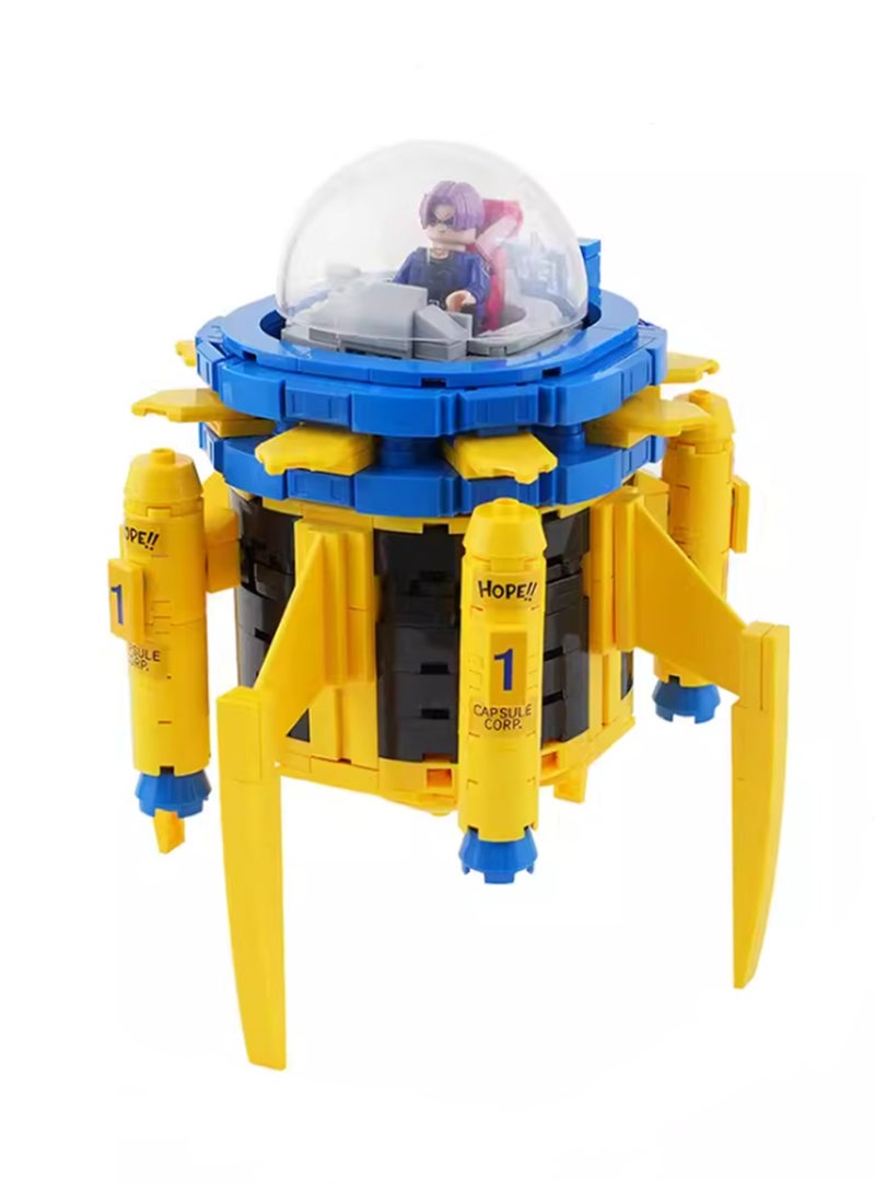 Creative Film, Television, Game And Animation Series Small Particle Assembly Building Blocks Assembly Model Ornaments (Trunks Time Machine + Doll 476Pcs)  - Image 1