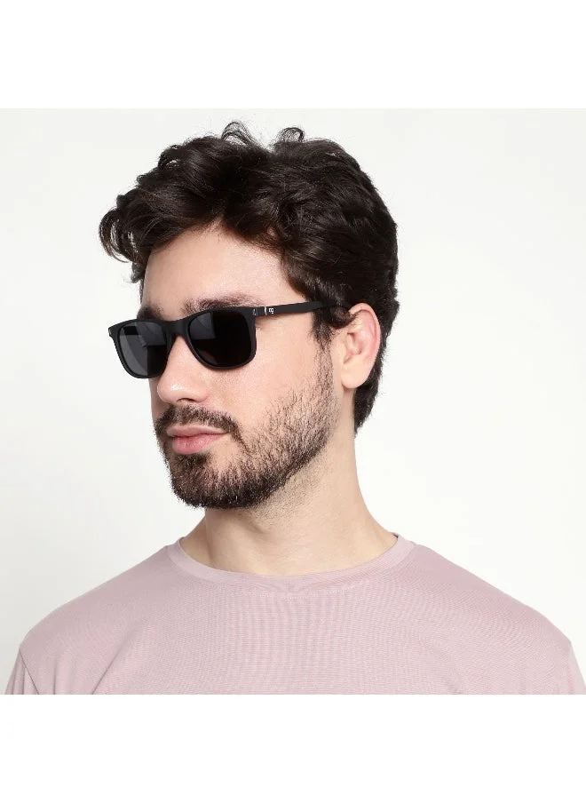 Woggles Black Polarized square sunglasses|100% UV Protection|Men & Women