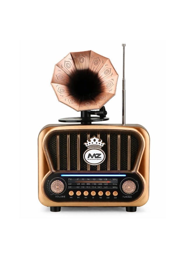 NNS NS-7251BT Vintage Gramophone Bluetooth Speaker, AM/FM/SW 3-Band Portable Radio, Wireless Music Player - Image 2