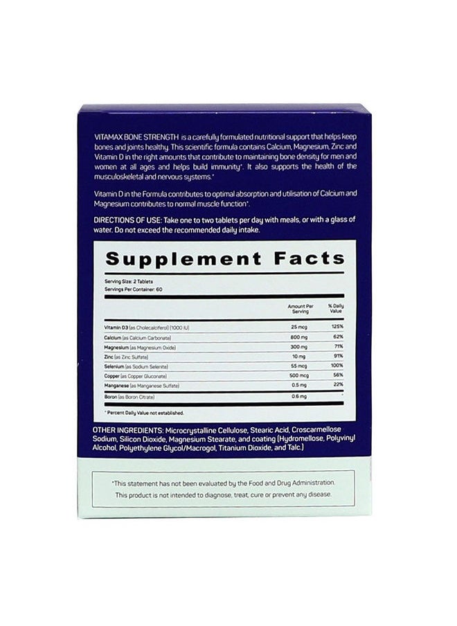 Vitamax Bone Strength 60 Tablets  - Image 2