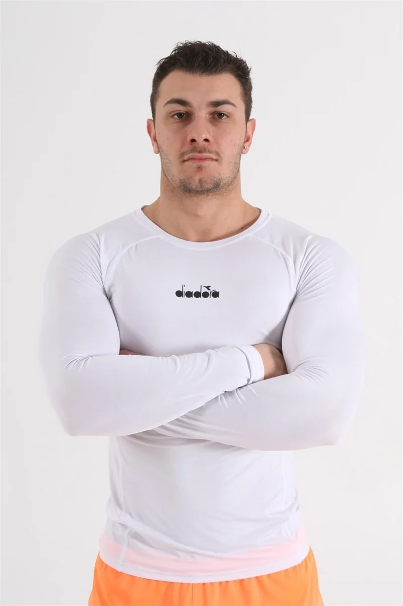 ديادورا Pro - Men's White Tight Cut Long Sleeve Underwear - 1140051