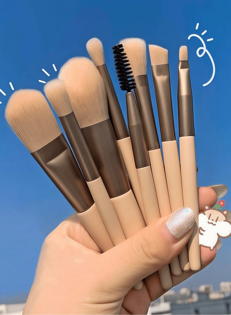 Might Cinema Cream & Powder Blush Palette 12 Colors + Makeup Brush Set 8 Pieces (Multi-Color) - Image 5