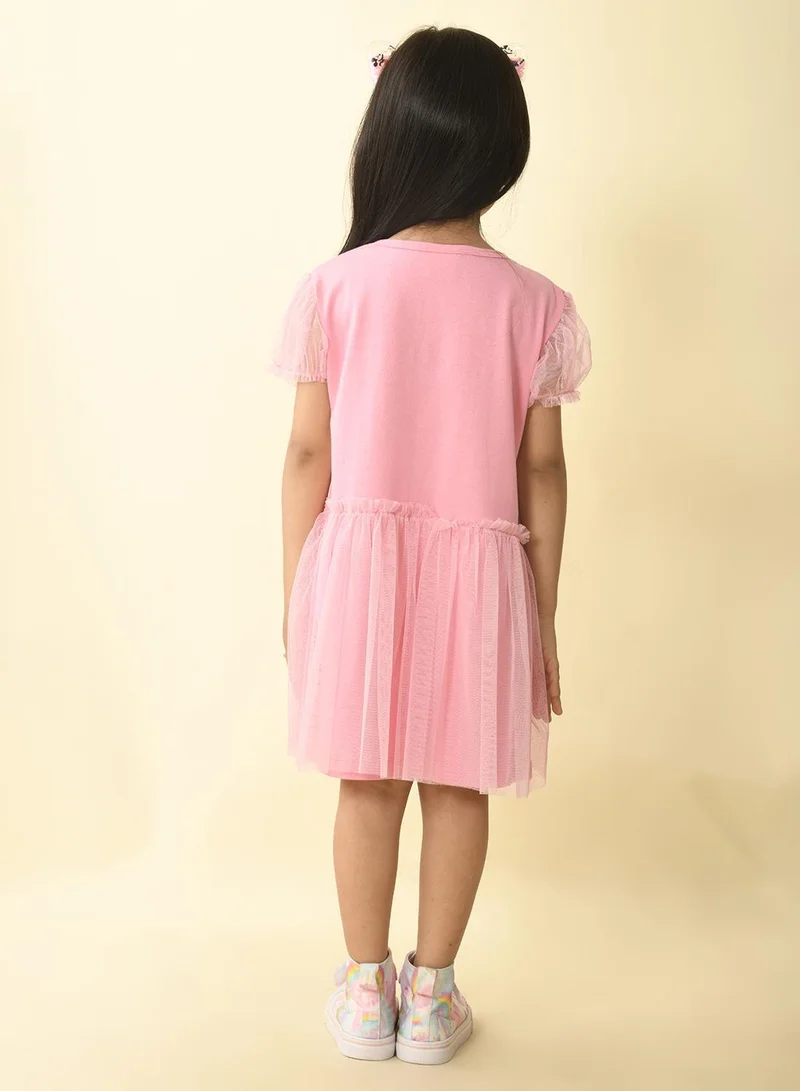 LILPICKS Tulle Overlay Dress