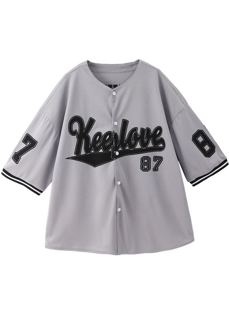 Kids Jazz Dance Costume Baseball Jacket Coat
