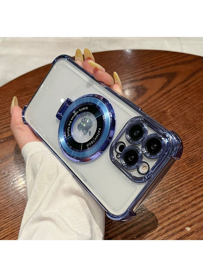 NIBEMINENT Electroplated Magnetic Suction Protection Case With Magsafe For IPhone 14 Pro, Blue - Image 2