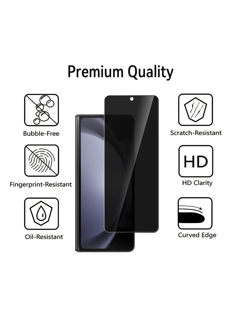 [2 Pack] Anti-Spy Privacy Tempered Glass Screen Protector For Samsung Galaxy Z fold 6  - Image 3